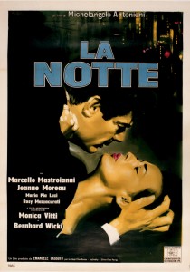 Manifesto originale italiano del film "La Notte"