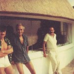 Antonioni, Tonino Guerra e Andrei Tarkovski fotografati in Sardegna, vicino alla casa di Antonioni
