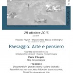 Paesaggio: arte e pensiero Bologna 28 ottobre 2015