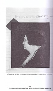 Ritratto della madre eseguito dal giovane M. Antonioni. Proprietà Elisabetta Antonioni